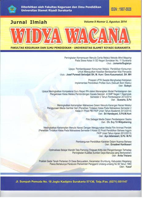 					View Vol. 9 No. 2 (2014): Widya Wacana
				