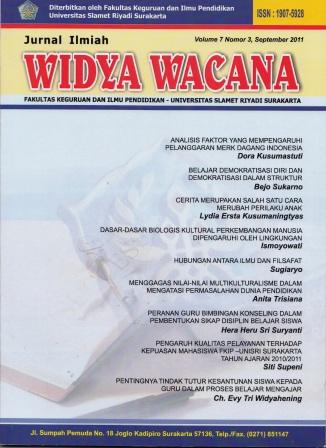					View Vol. 7 No. 3 (2011): Widya Wacana
				