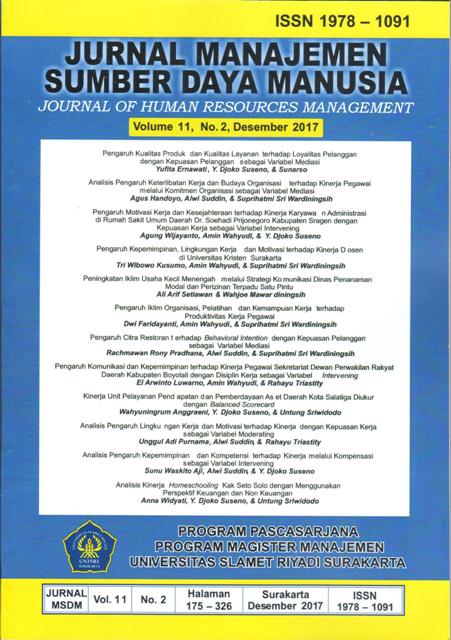 					View Vol. 11 No. 2 (2017): Manajemen Sumber Daya Manusia
				