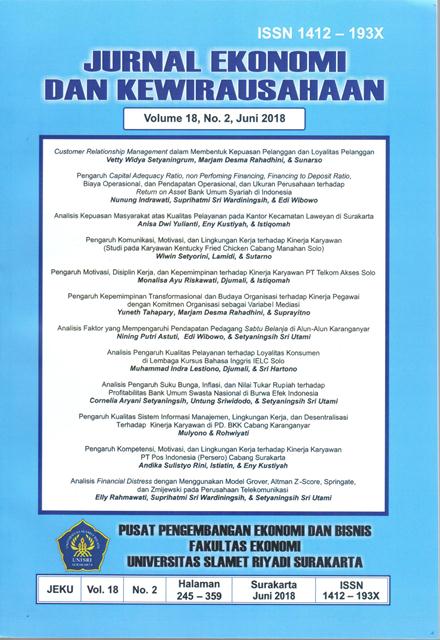 					View Vol. 18 No. 2 (2018): Jurnal Ekonomi dan Kewirausahaan : Juny
				