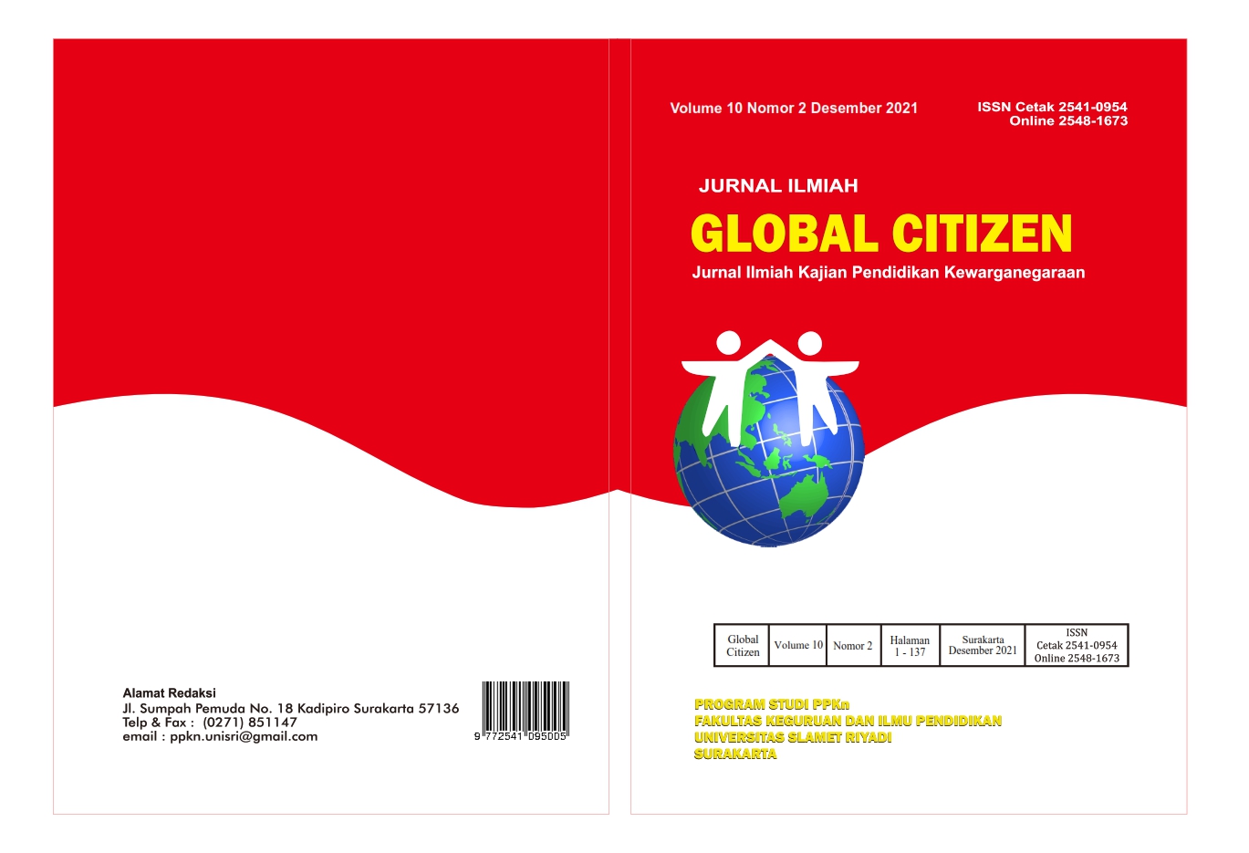 					View Vol. 10 No. 2 (2021): Jurnal Global Citizen : Jurnal Ilmiah Kajian Pendidikan Kewarganegaraan
				
