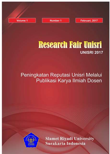 					View Vol. 1 No. 1 (2017): RESEARCH FAIR UNISRI
				