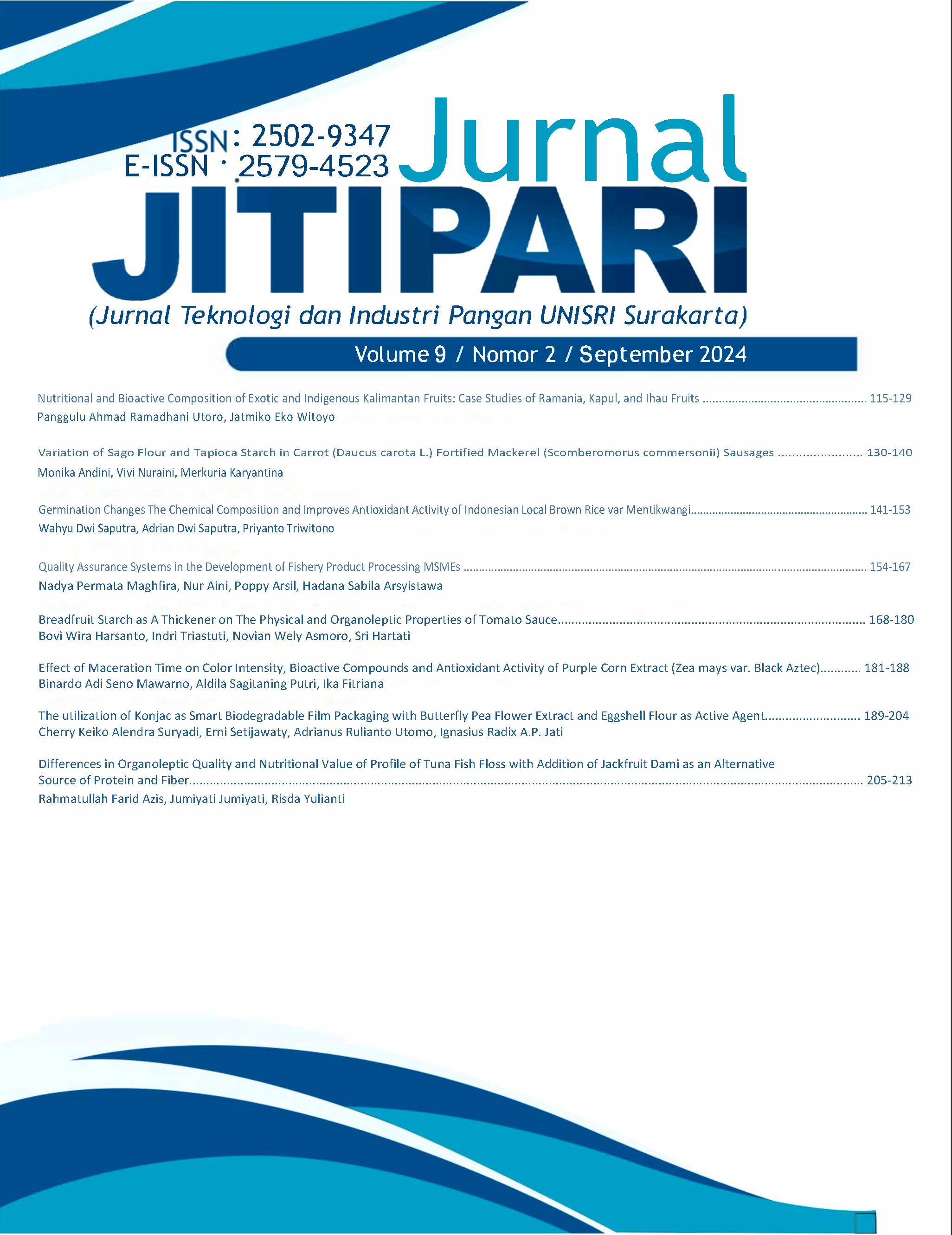 					View Vol. 9 No. 2 (2024): JITIPARI
				