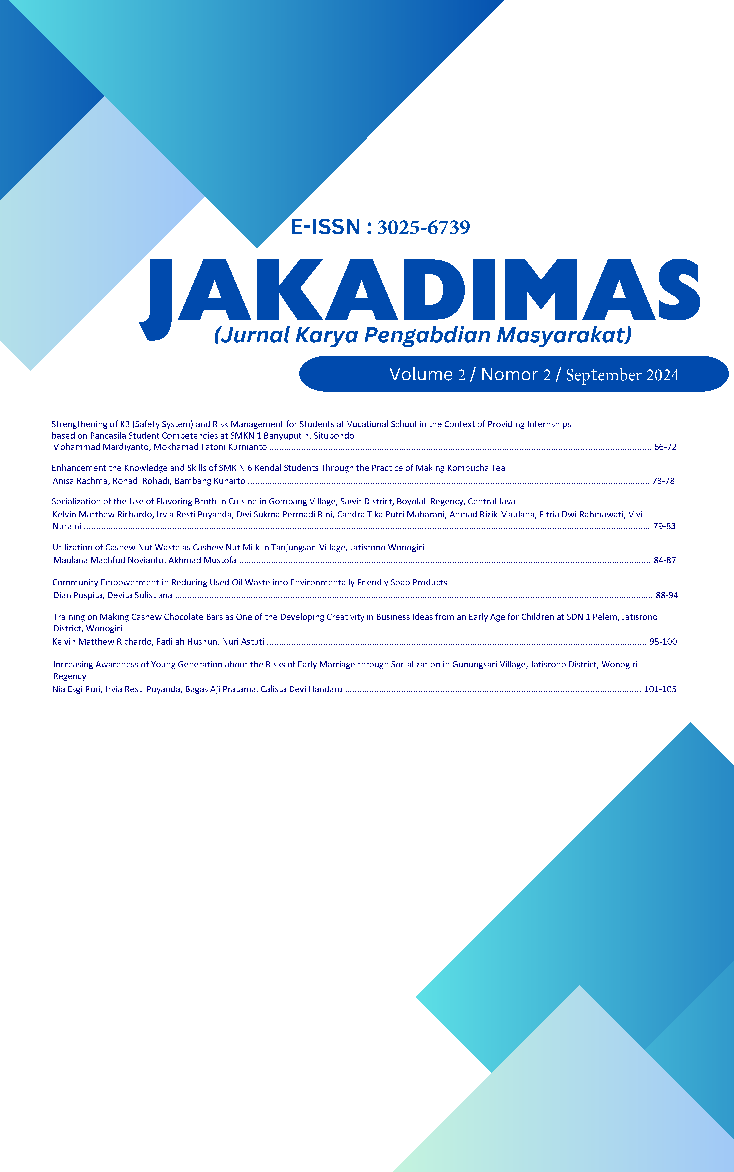 					View Vol. 2 No. 2 (2024): JAKADIMAS
				