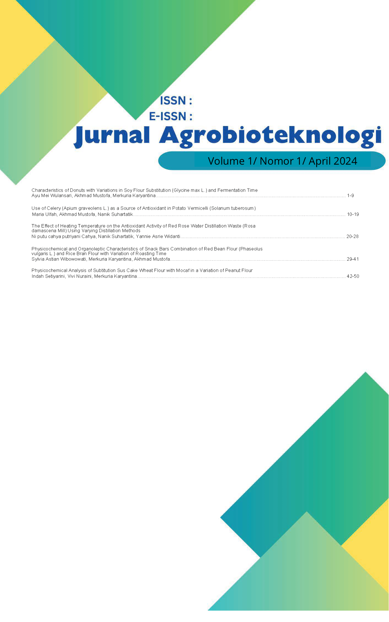 					View Vol. 1 No. 1 (2024): Agrobiotek
				