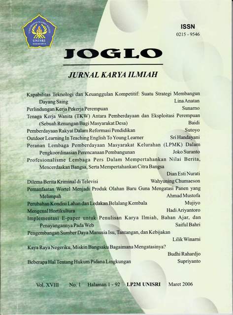					Lihat Vol 18 No 1 (2006): Joglo
				